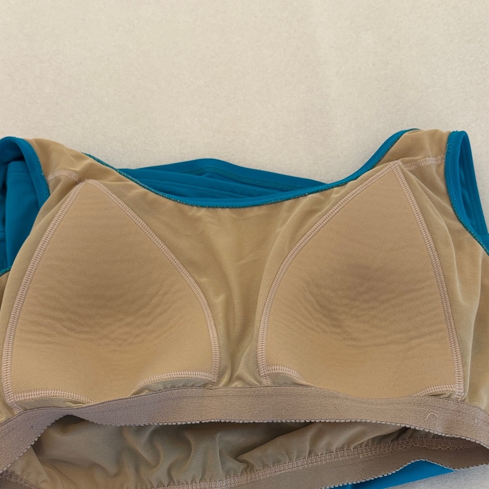L.L. Bean Teal Tankini Swim Top - Picture 4 of 5